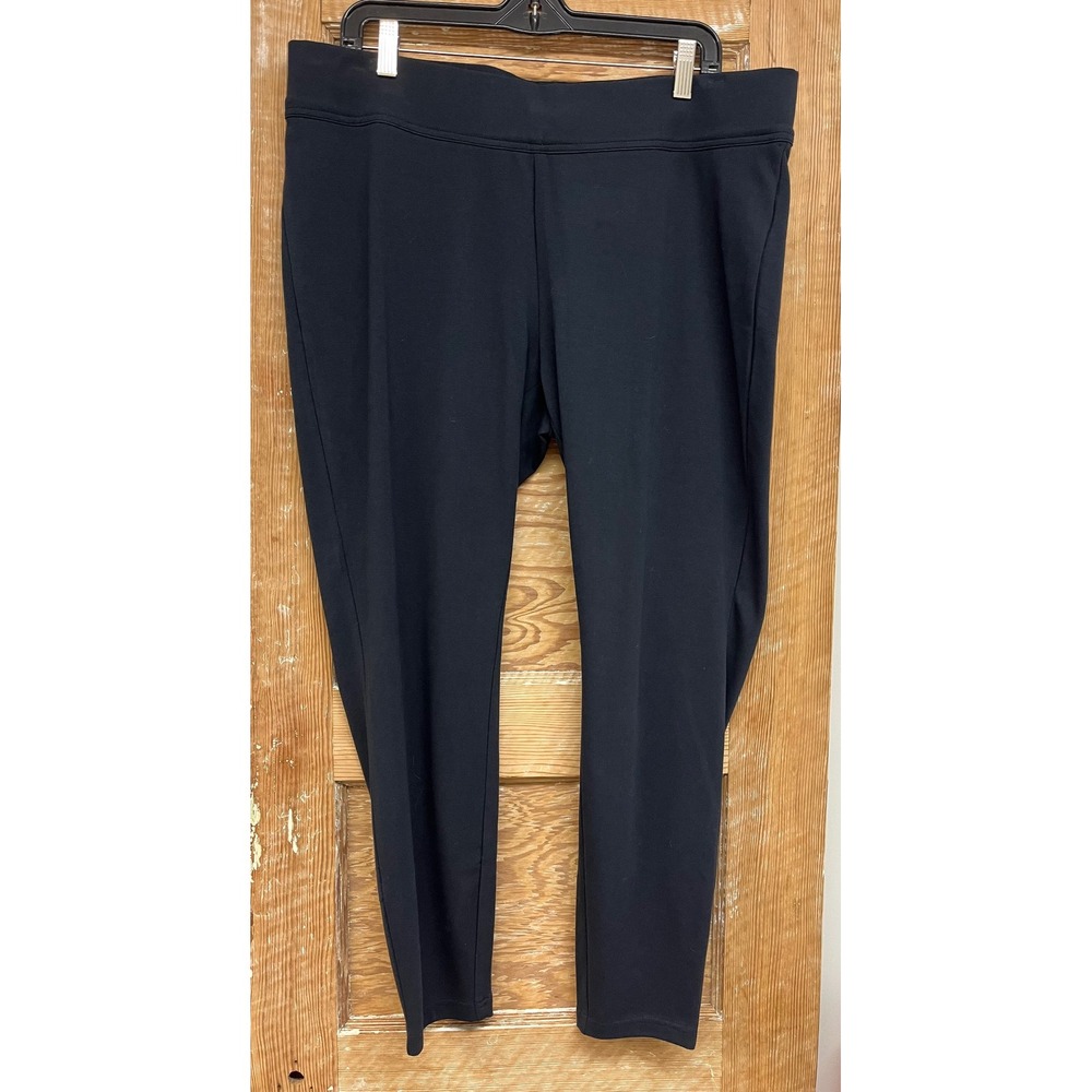 Lands End Starfish Legging XL 18 Black High Rise Athleisure Basics Loungewear